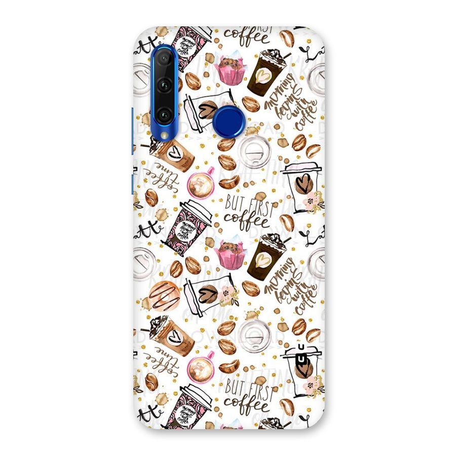 Coffee Pattern Back Case for Honor 20i