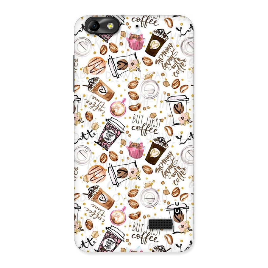 Coffee Pattern Back Case for Honor 4C