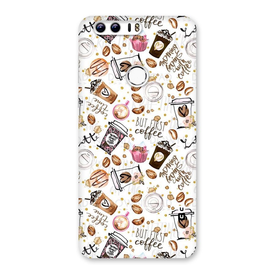 Coffee Pattern Back Case for Honor 8
