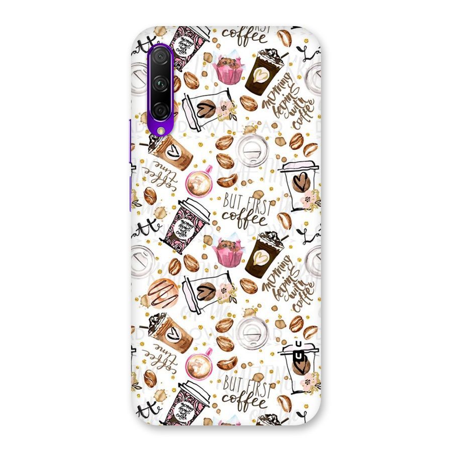 Coffee Pattern Back Case for Honor 9X Pro