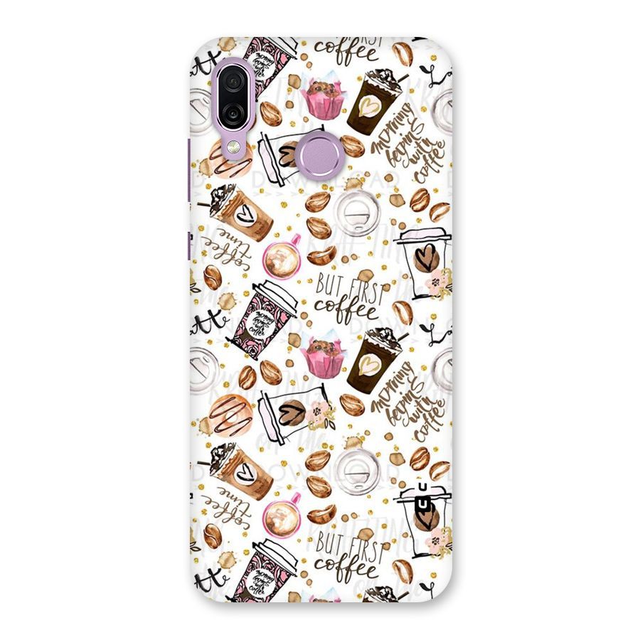 Coffee Pattern Back Case for Honor Play