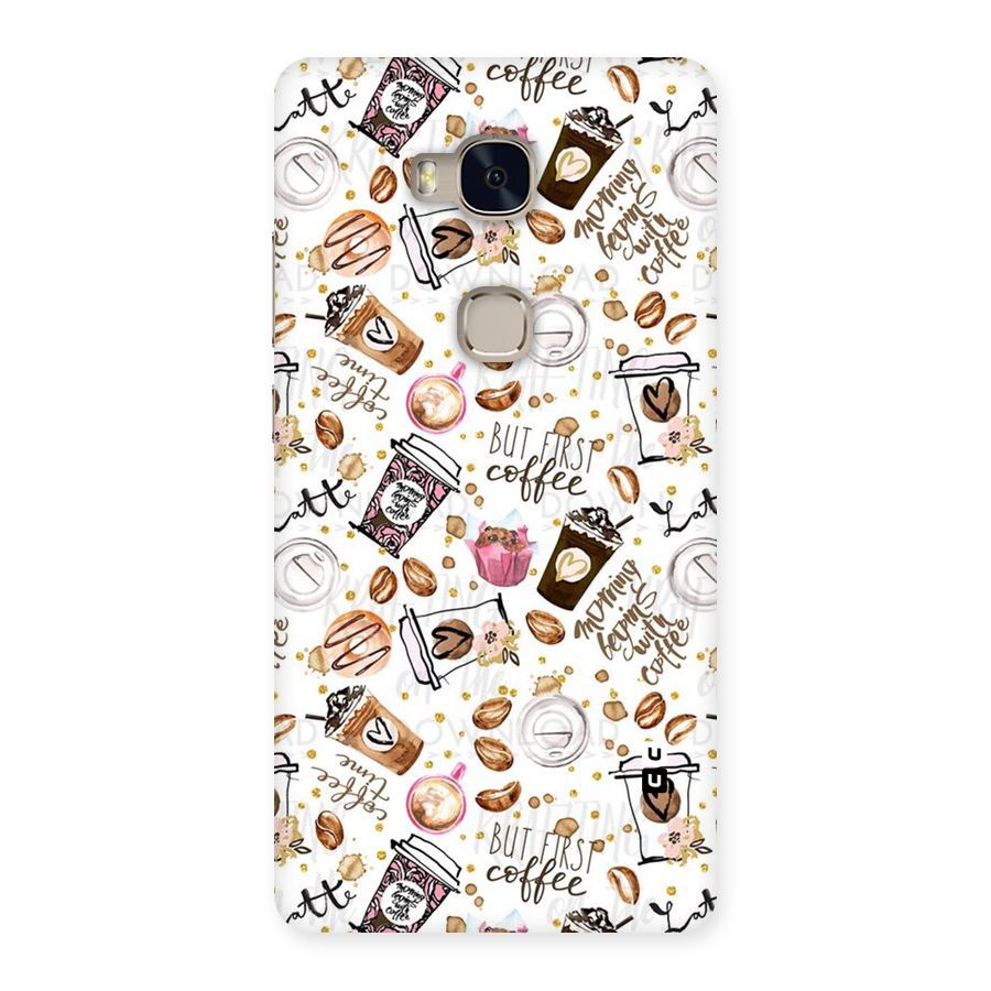 Coffee Pattern Back Case for Huawei Honor 5X