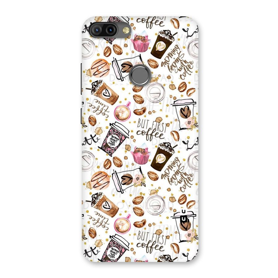 Coffee Pattern Back Case for Infinix Hot 6 Pro