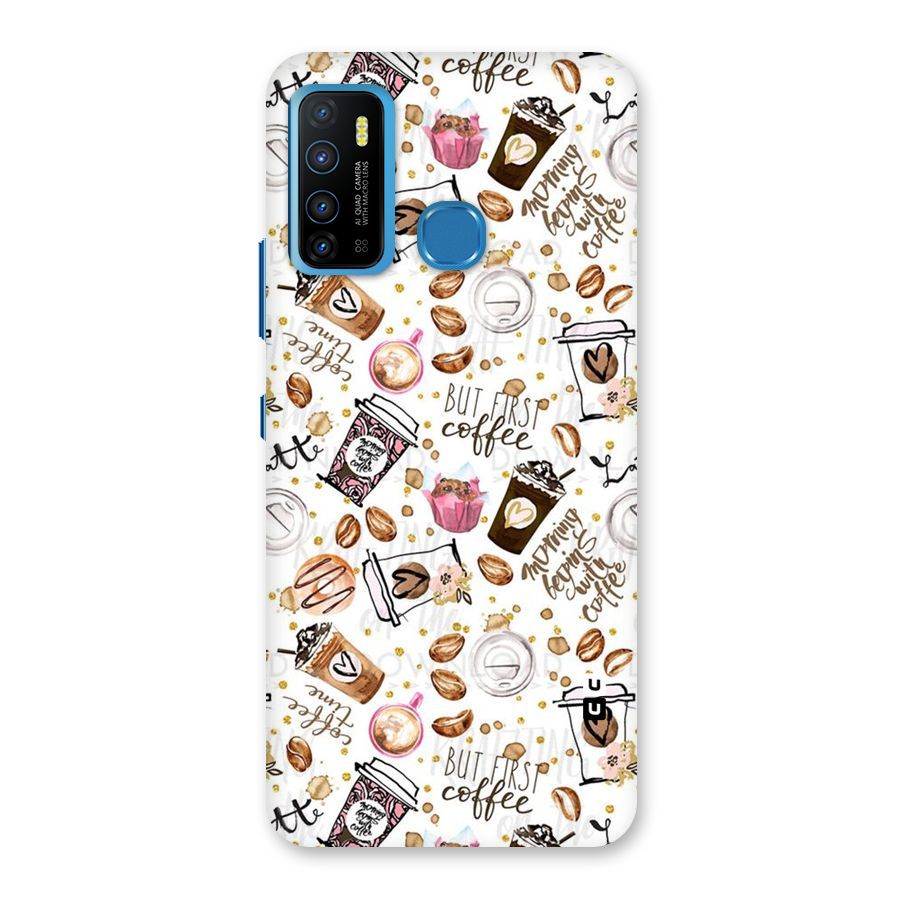 Coffee Pattern Back Case for Infinix Hot 9