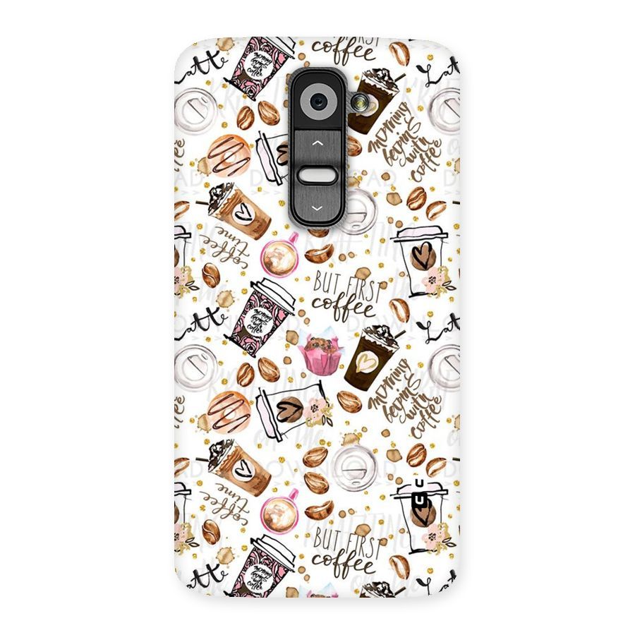 Coffee Pattern Back Case for LG G2
