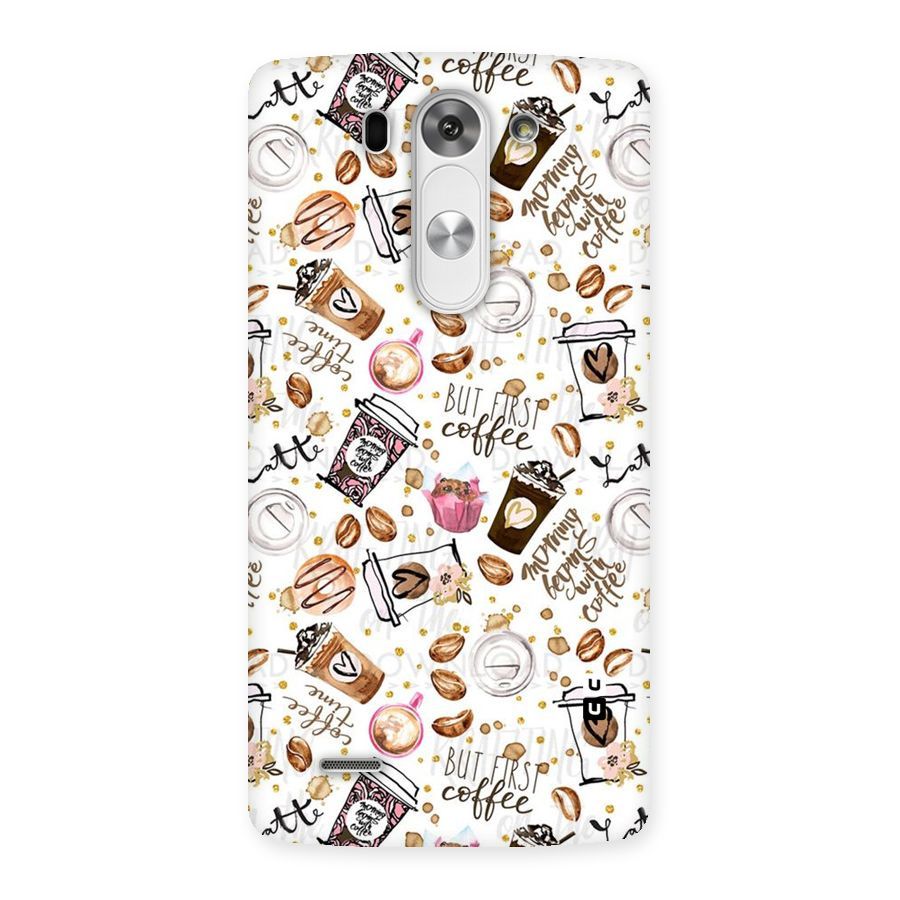 Coffee Pattern Back Case for LG G3 Mini