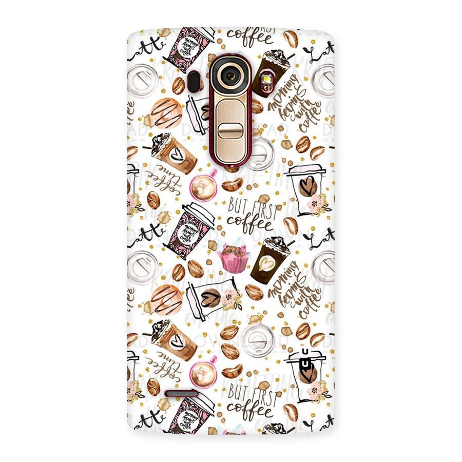 Coffee Pattern Back Case for LG G4