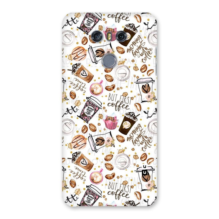 Coffee Pattern Back Case for LG G6