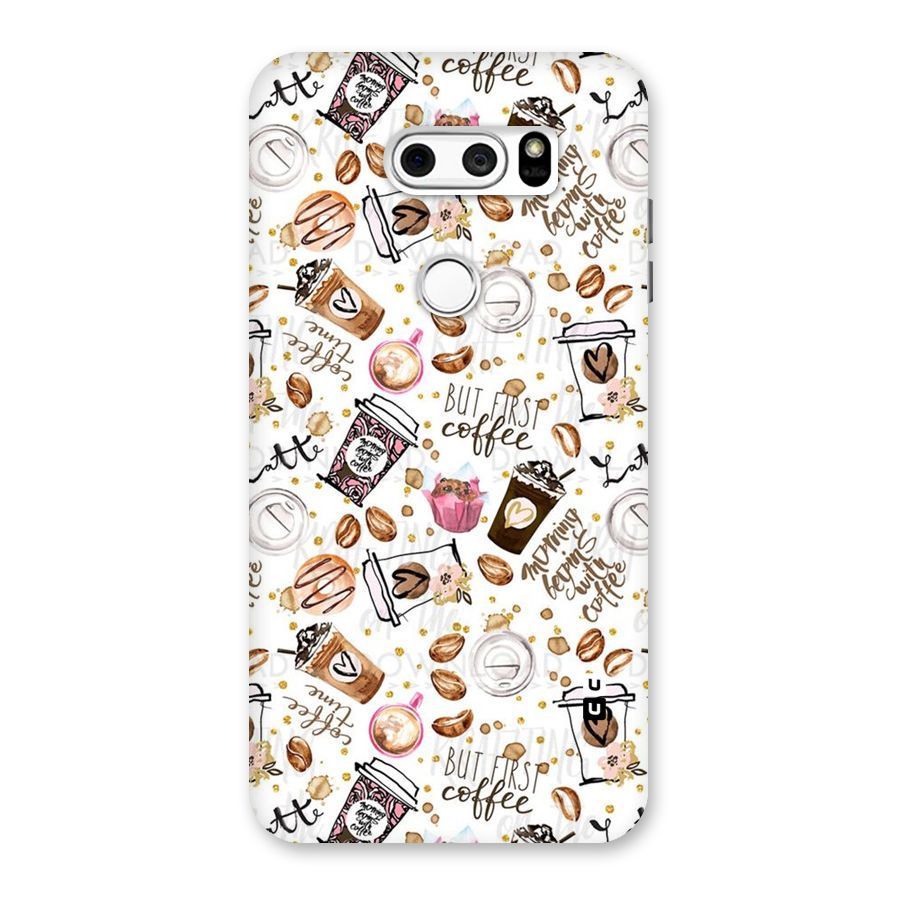 Coffee Pattern Back Case for LG V30