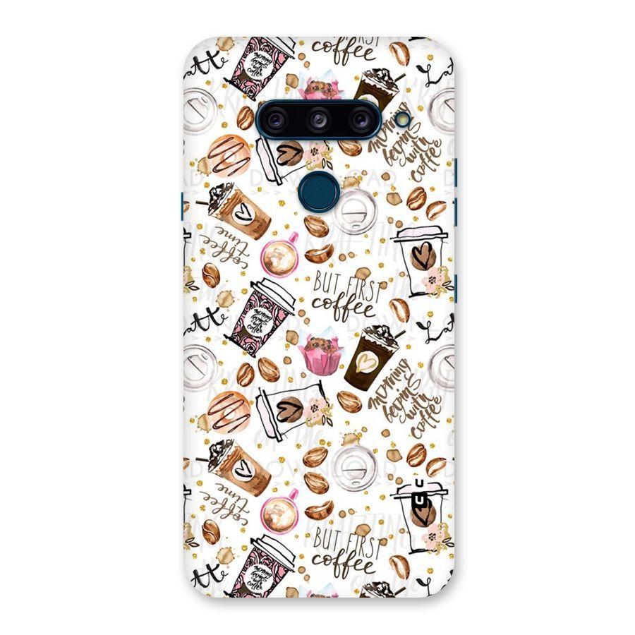 Coffee Pattern Back Case for LG  V40 ThinQ