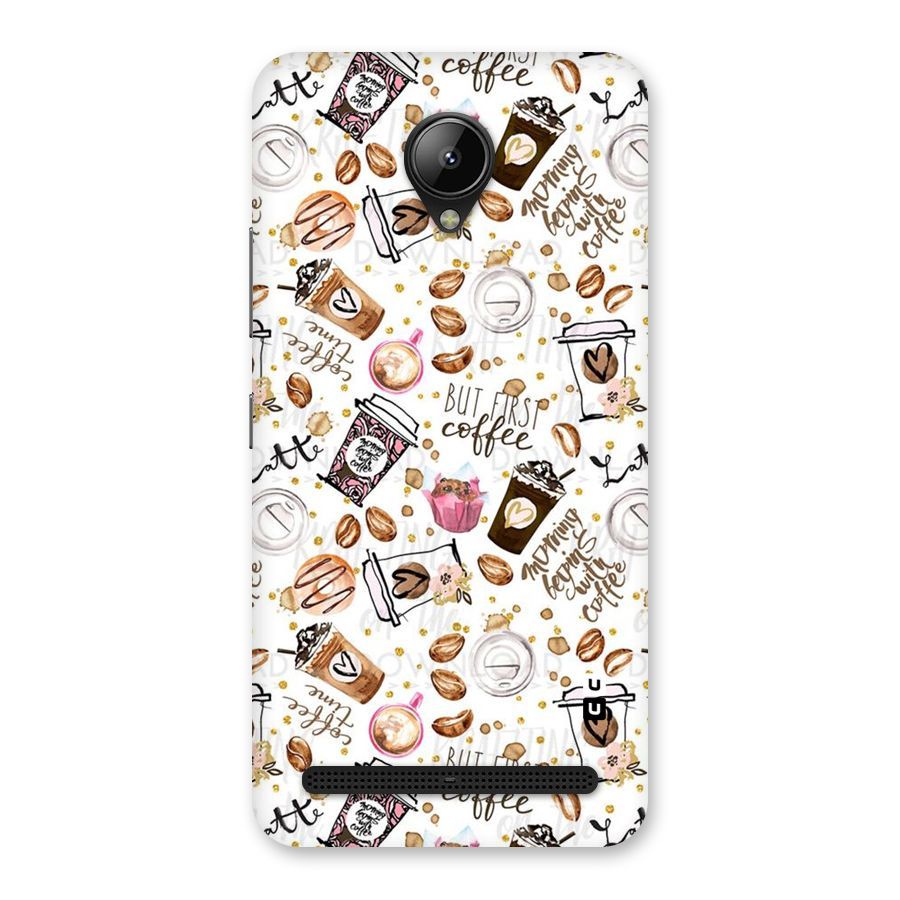 Coffee Pattern Back Case for Lenovo C2