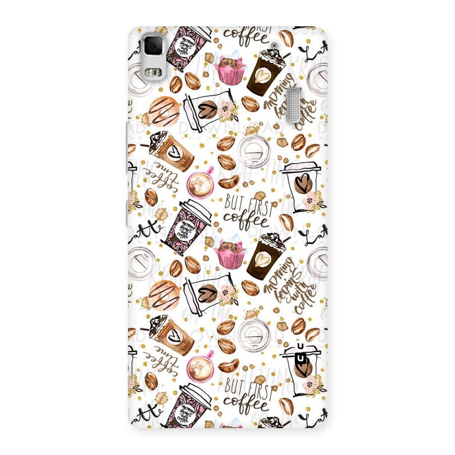 Coffee Pattern Back Case for Lenovo K3 Note