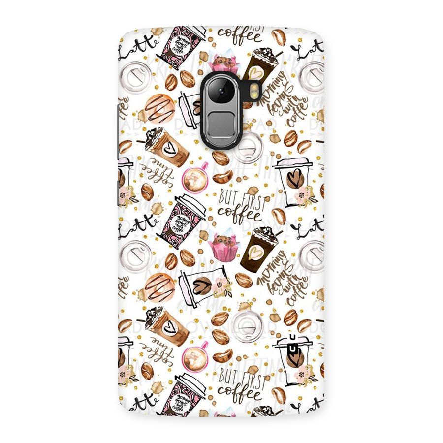 Coffee Pattern Back Case for Lenovo K4 Note