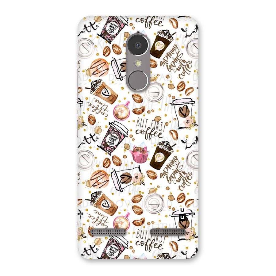 Coffee Pattern Back Case for Lenovo K6 Power