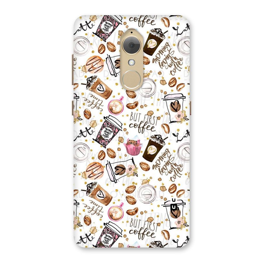 Coffee Pattern Back Case for Lenovo K8