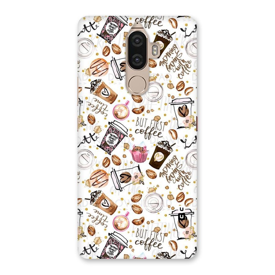 Coffee Pattern Back Case for Lenovo K8 Note