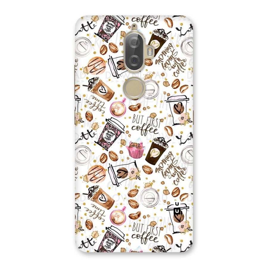 Coffee Pattern Back Case for Lenovo K8 Plus