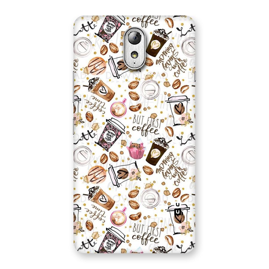 Coffee Pattern Back Case for Lenovo Vibe P1M