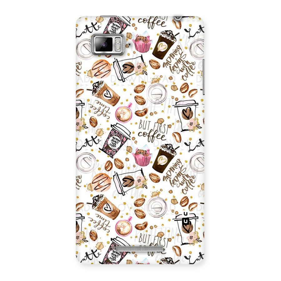Coffee Pattern Back Case for Lenovo Vibe Z K910