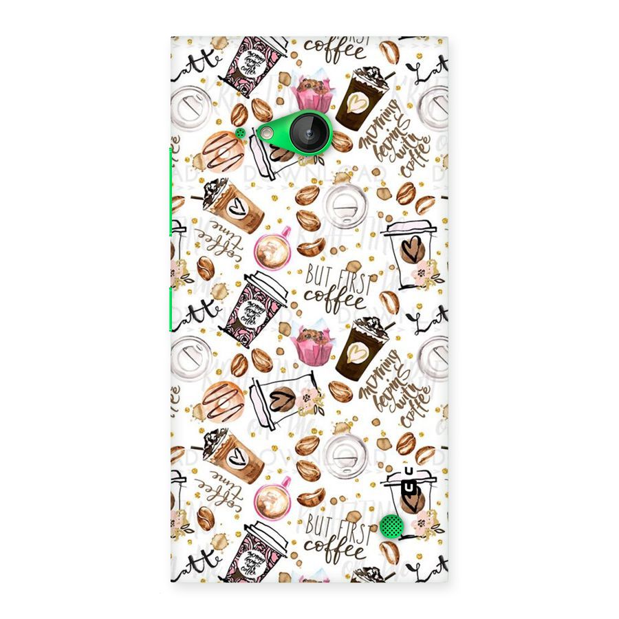 Coffee Pattern Back Case for Lumia 730