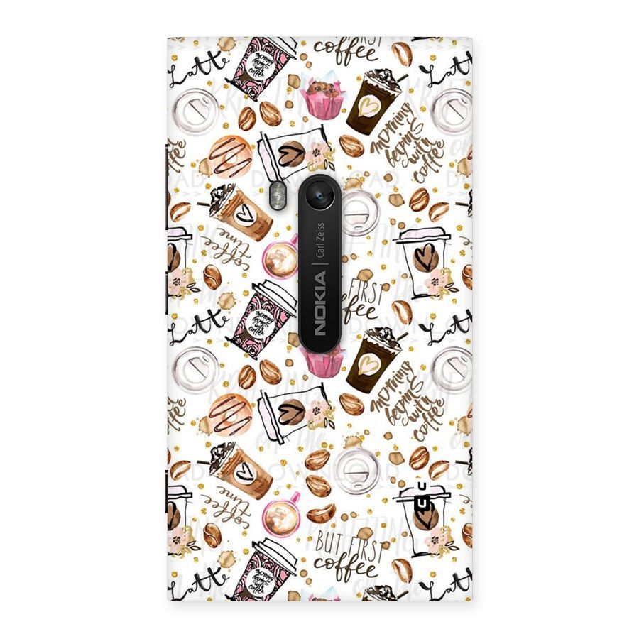 Coffee Pattern Back Case for Lumia 920