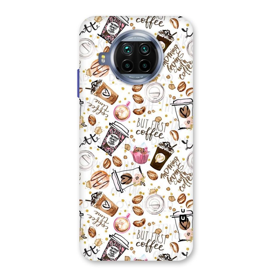 Coffee Pattern Back Case for Mi 10i