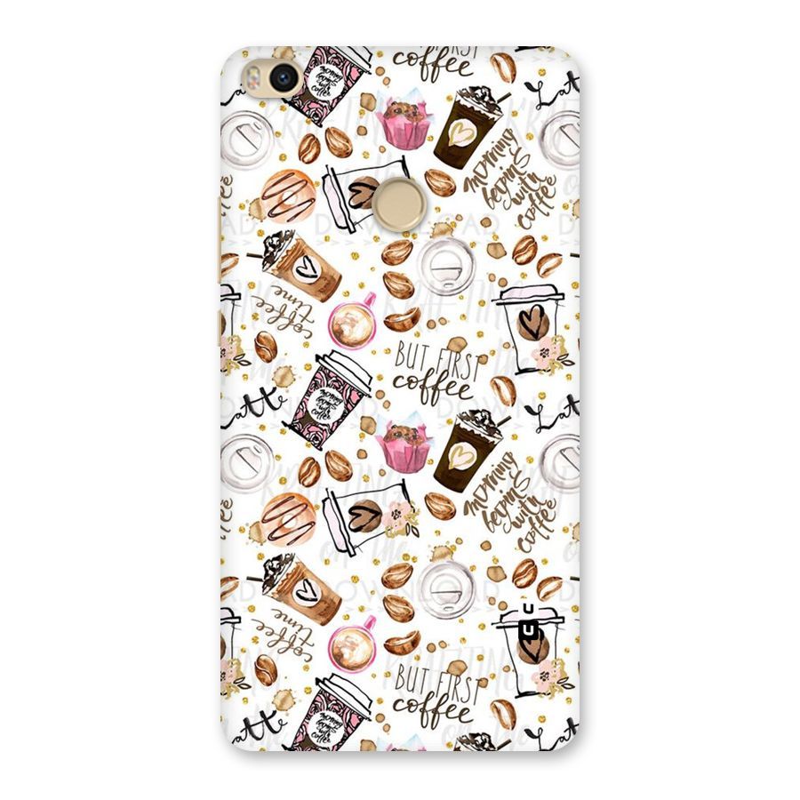 Coffee Pattern Back Case for Mi Max 2