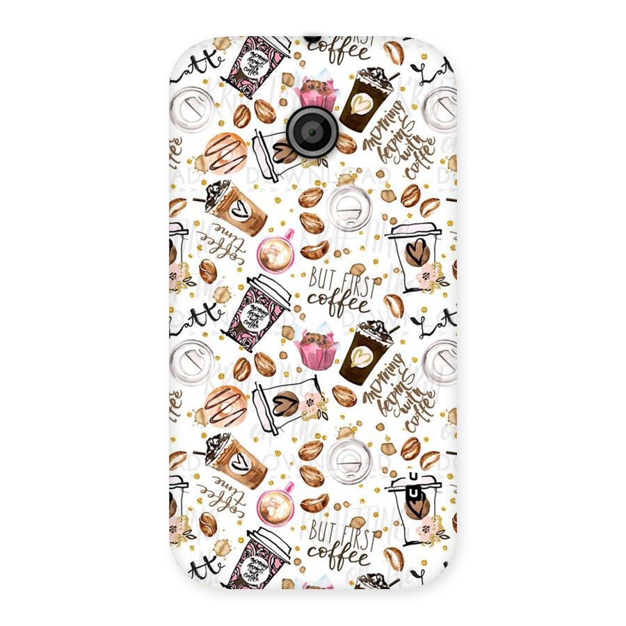 Coffee Pattern Back Case for Moto E