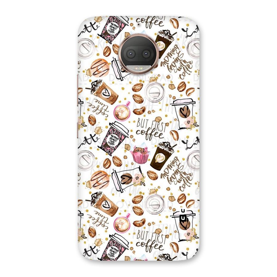 Coffee Pattern Back Case for Moto G5s Plus