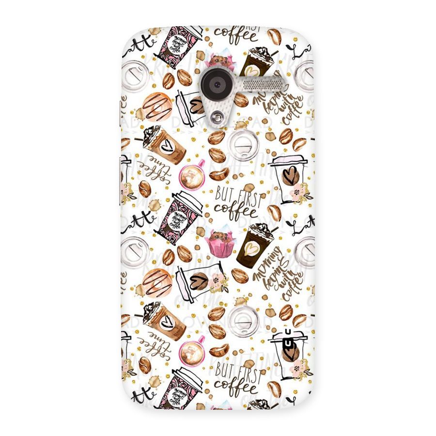 Coffee Pattern Back Case for Moto X