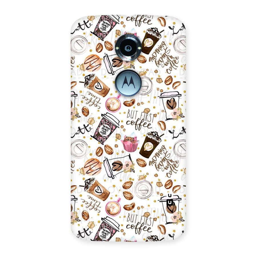 Coffee Pattern Back Case for Moto X 2nd Gen