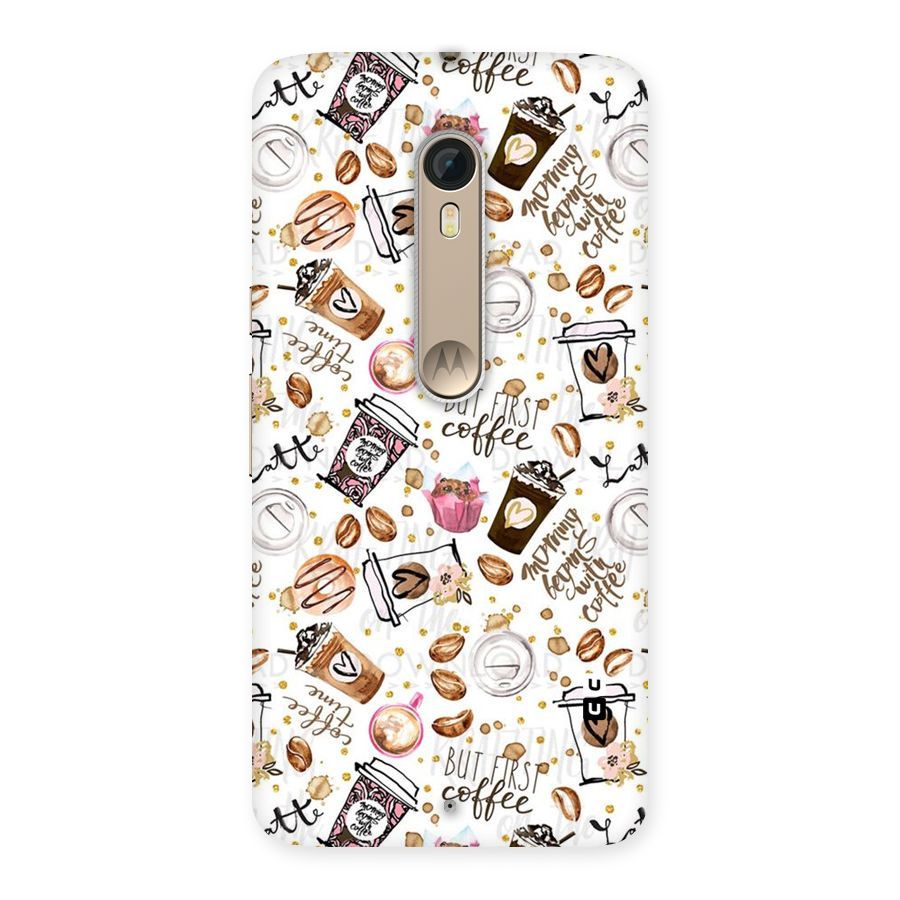 Coffee Pattern Back Case for Motorola Moto X Style