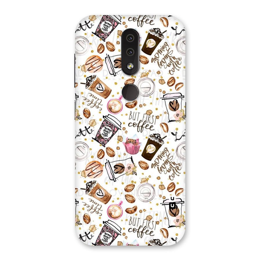 Coffee Pattern Back Case for Nokia 4.2