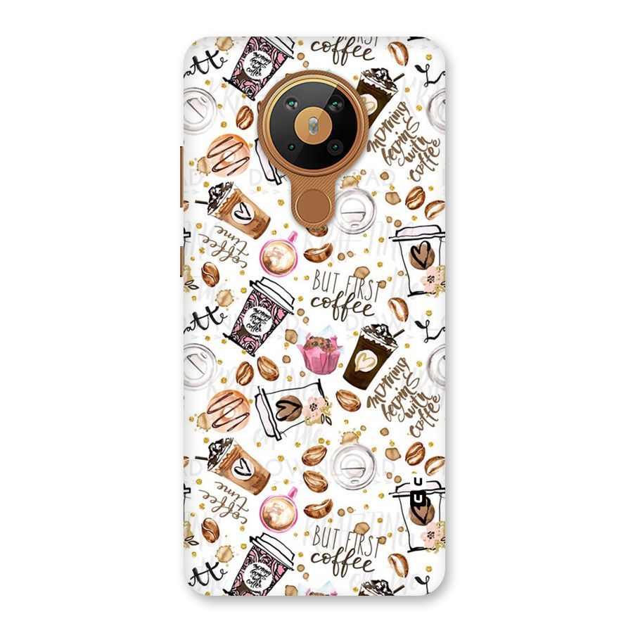 Coffee Pattern Back Case for Nokia 5.3