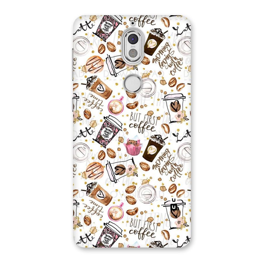 Coffee Pattern Back Case for Nokia 7