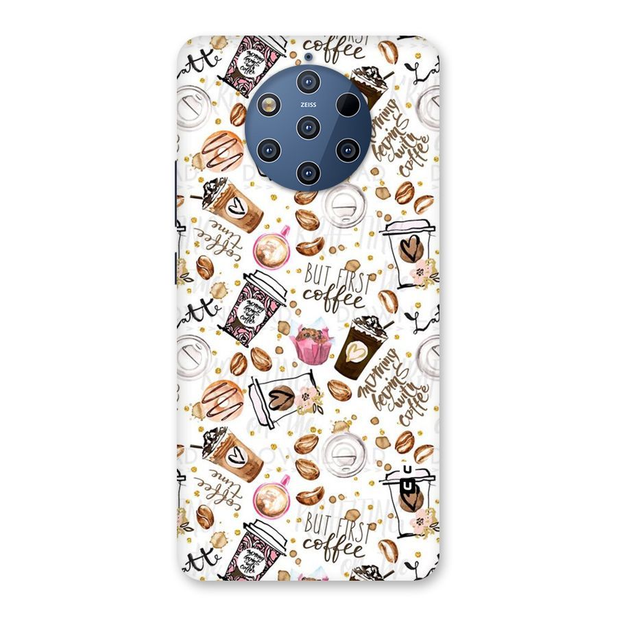 Coffee Pattern Back Case for Nokia 9 PureView