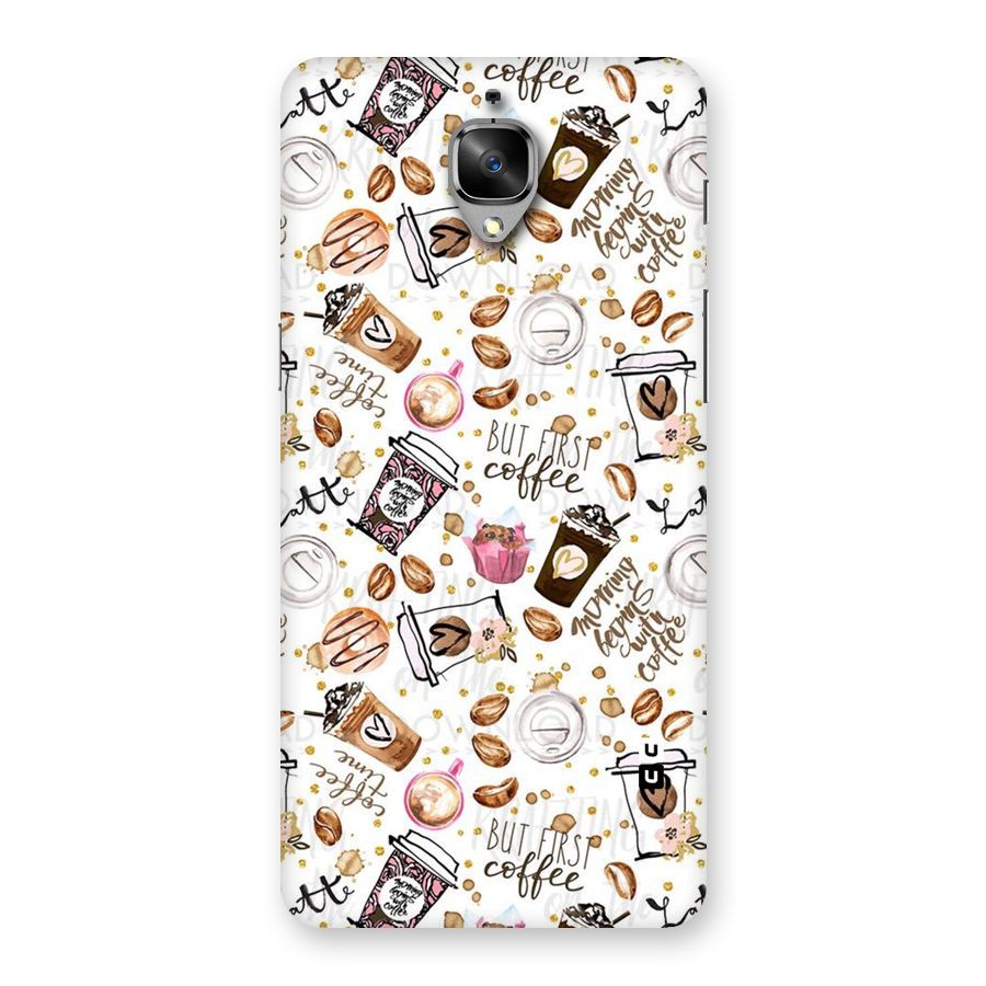 Coffee Pattern Back Case for OnePlus 3T