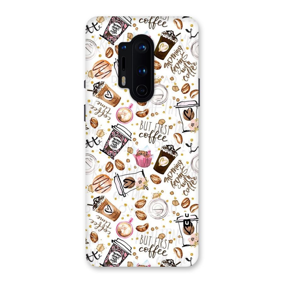 Coffee Pattern Back Case for OnePlus 8 Pro