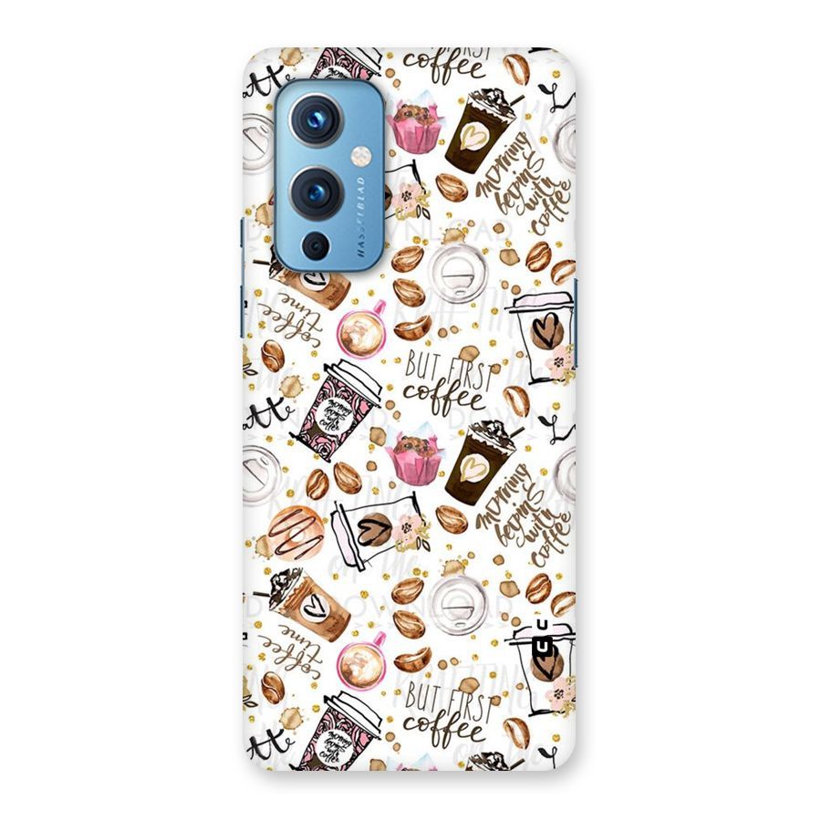 Coffee Pattern Back Case for OnePlus 9