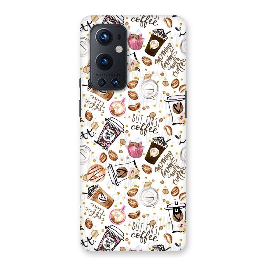 Coffee Pattern Back Case for OnePlus 9 Pro