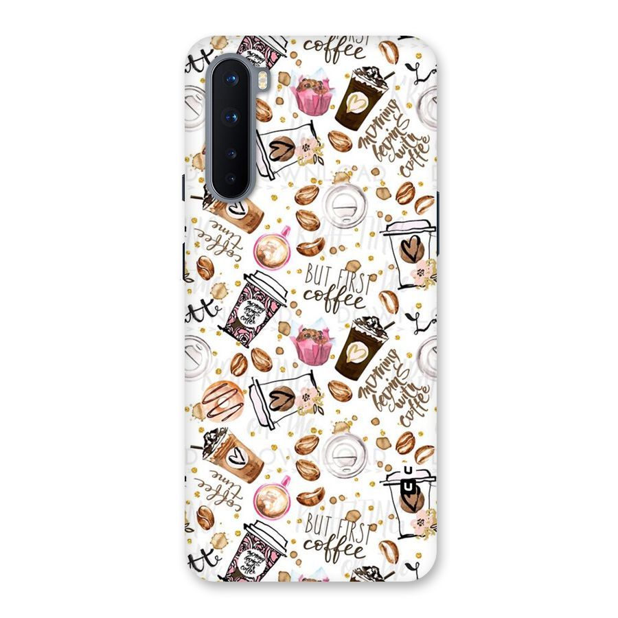 Coffee Pattern Back Case for OnePlus Nord