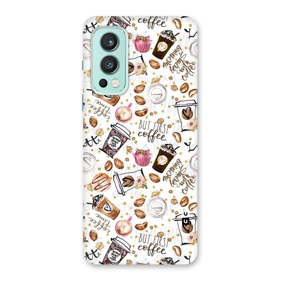 Coffee Pattern Back Case for OnePlus Nord 2 5G