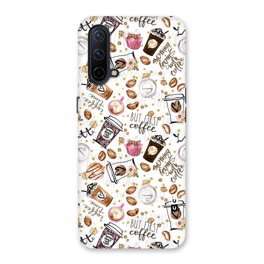 Coffee Pattern Back Case for OnePlus Nord CE 5G