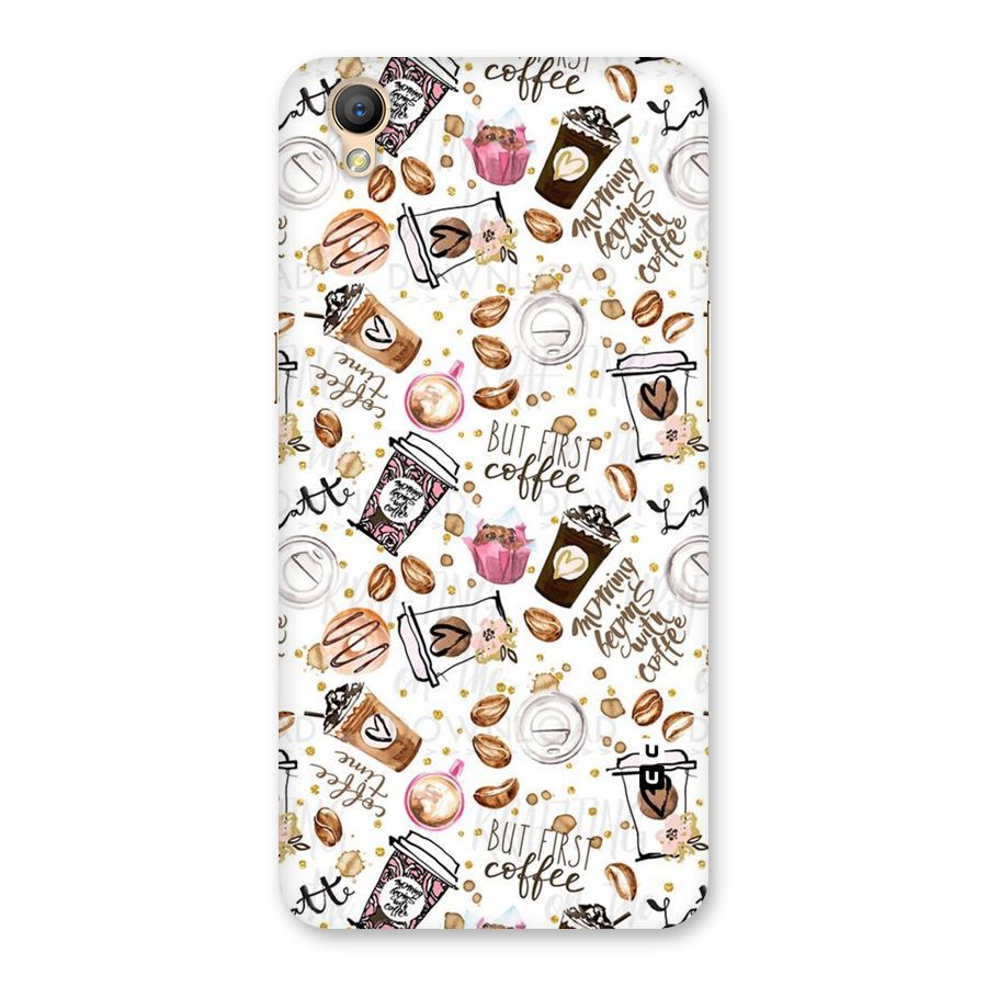 Coffee Pattern Back Case for Oppo A37
