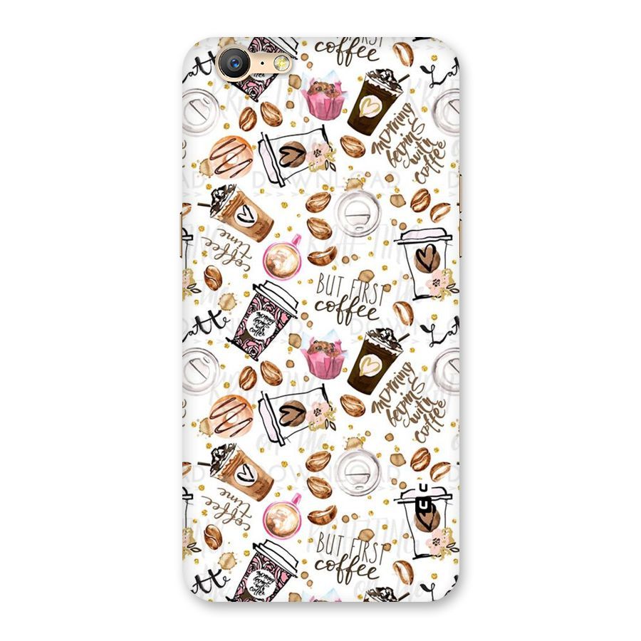 Coffee Pattern Back Case for Oppo A39