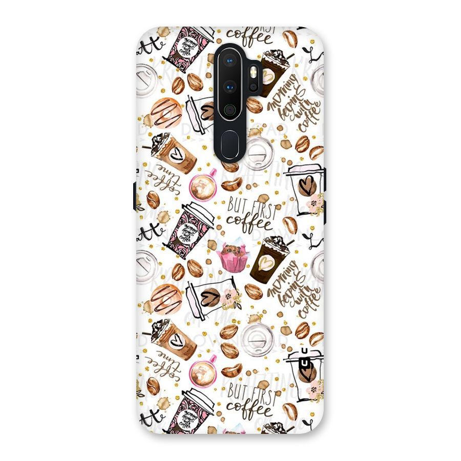 Coffee Pattern Back Case for Oppo A5 (2020)