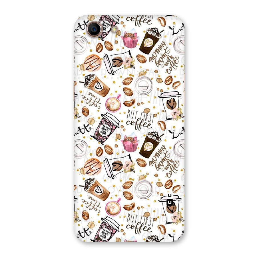 Coffee Pattern Back Case for Oppo A83 (2018)