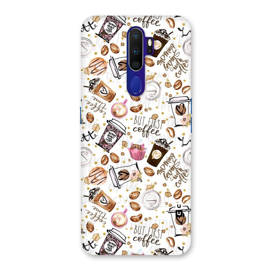Coffee Pattern Back Case for Oppo A9 (2020)