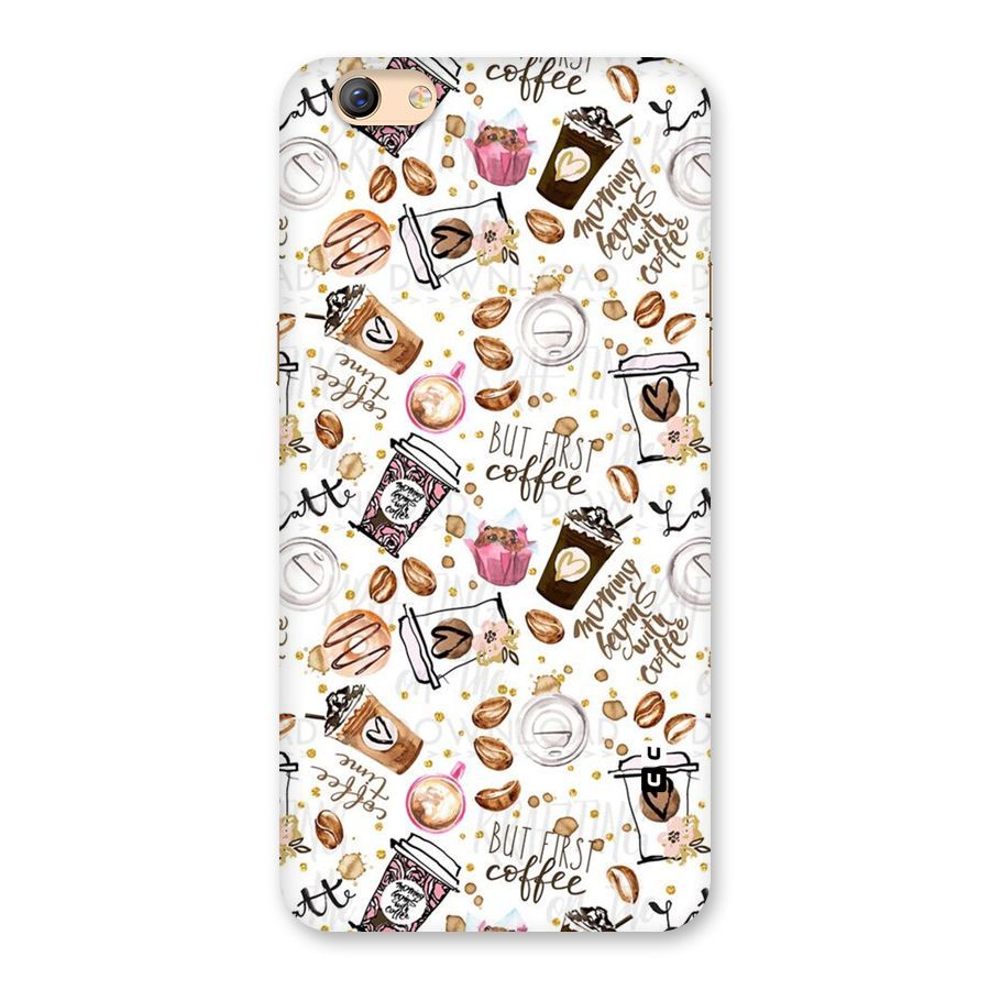 Coffee Pattern Back Case for Oppo F3 Plus