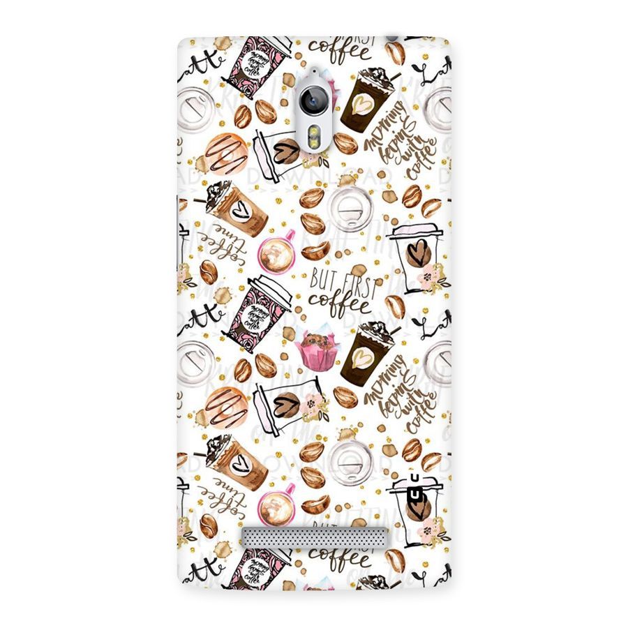 Coffee Pattern Back Case for Oppo Find 7